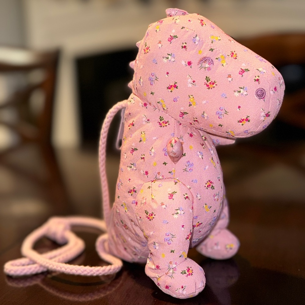 Zara- Plushy T-Rex Floral Print Purse